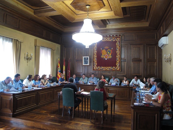 Una imagen del Pleno del Ayuntamiento de Teruel de esta mañana
