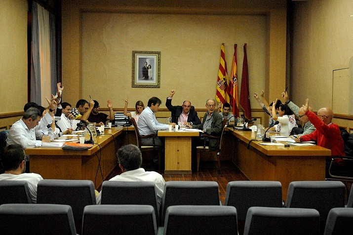 Una imagen del Pleno del Ayuntamiento de Alcañiz ayer